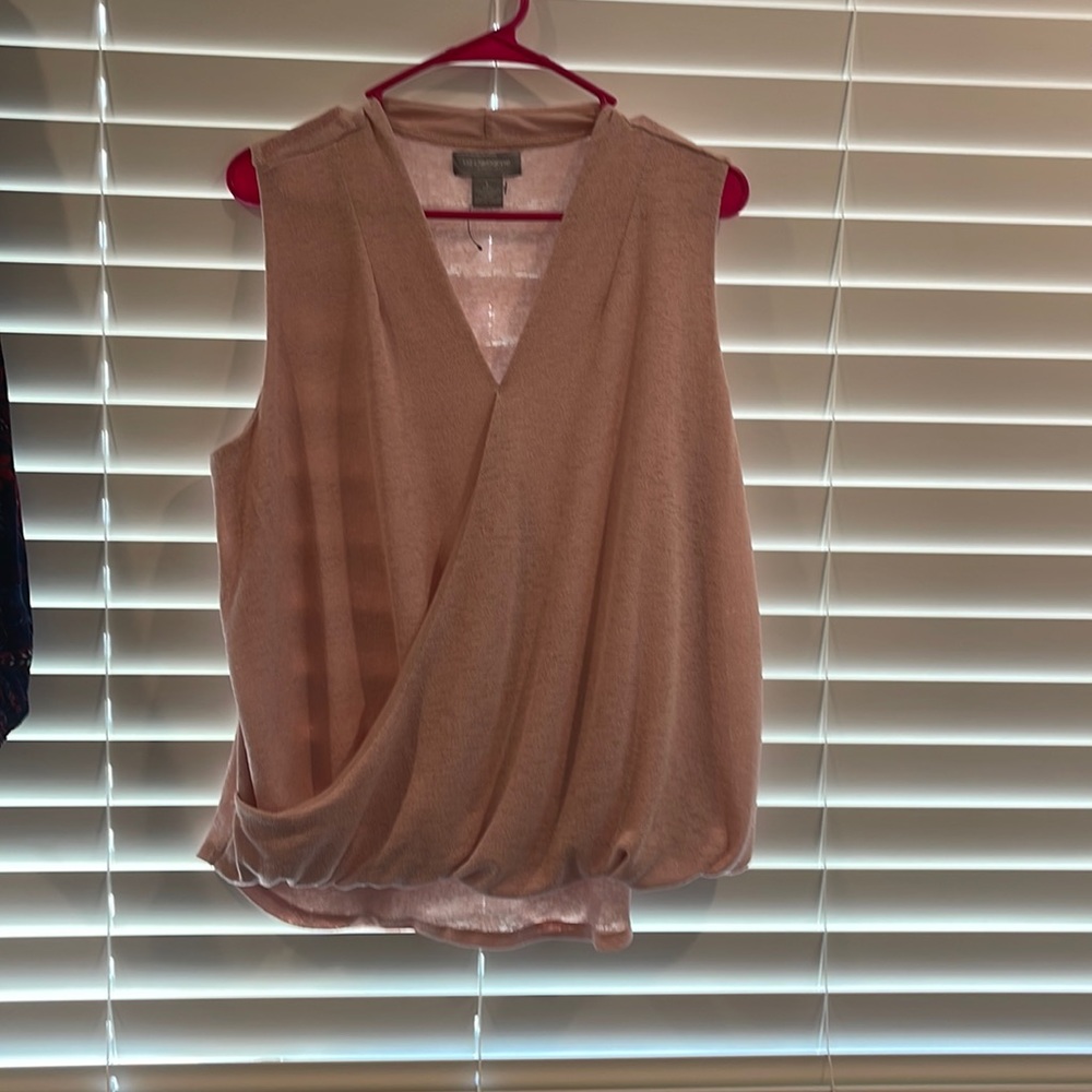 Large light pink Liz claiborne sleeveless blouse